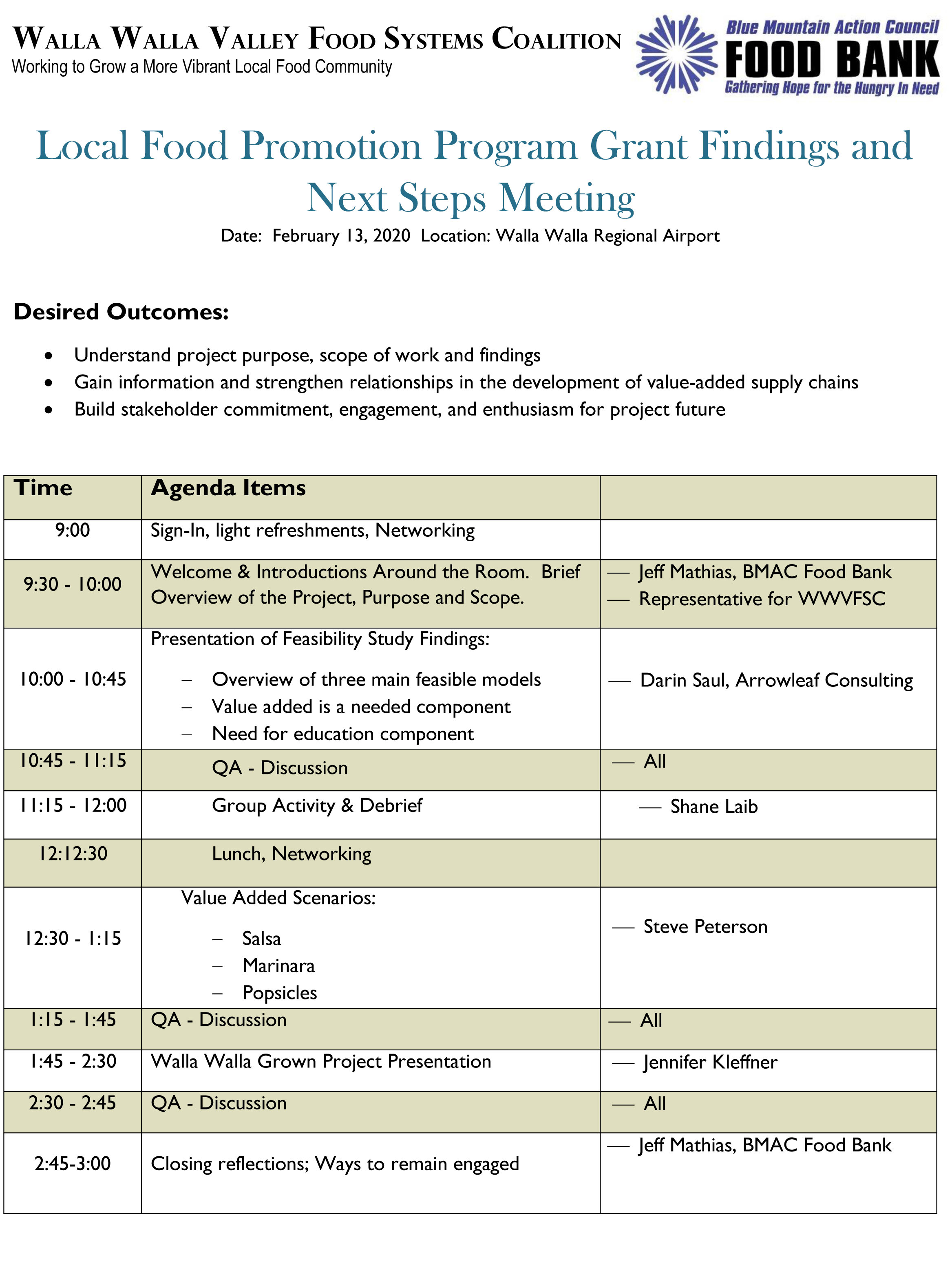 WWLFPP Meeting 2-13-20 event agenda draft
